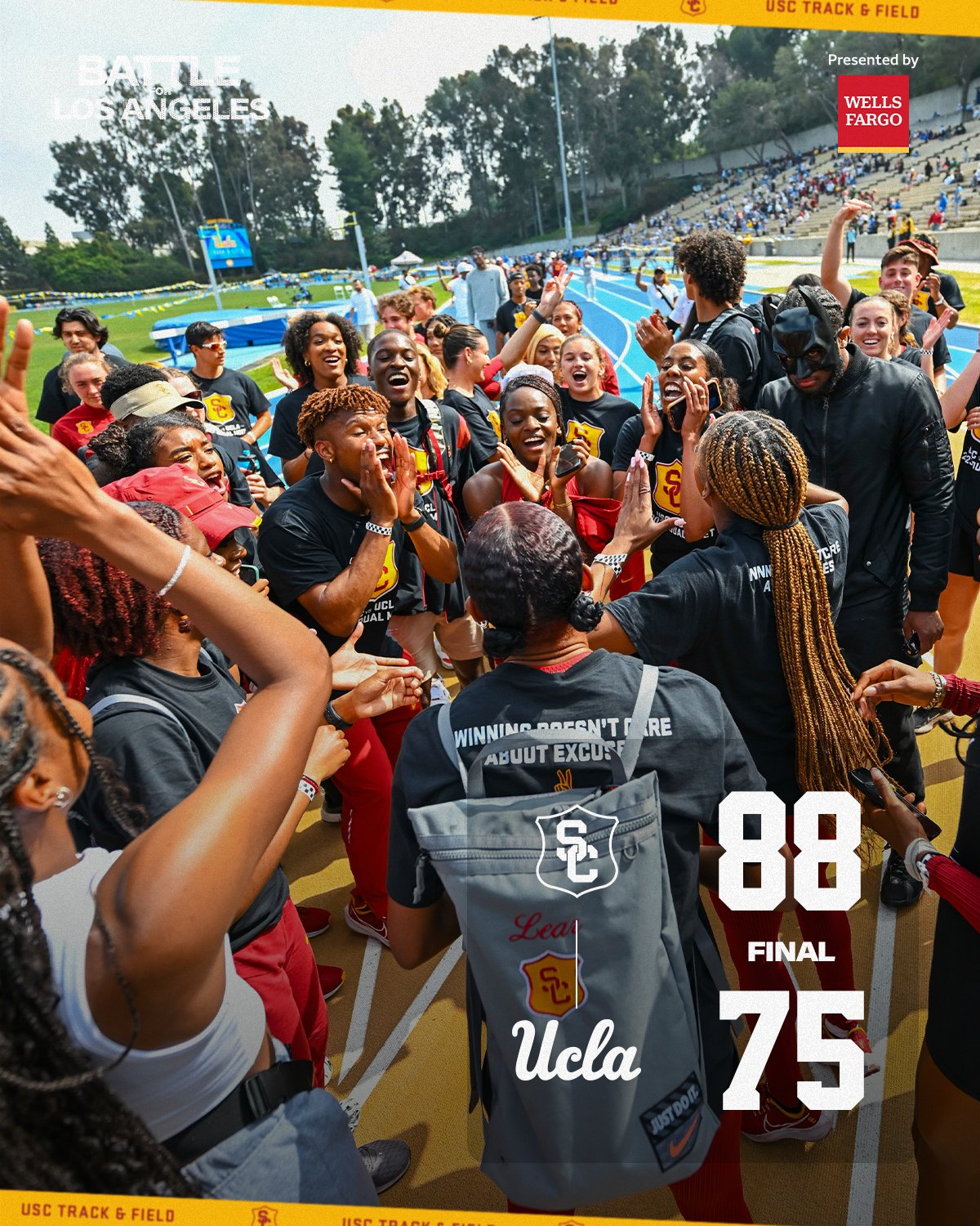 USC Track & Field / XC on Twitter "Final Men's Score UCLA 88 USC 70
