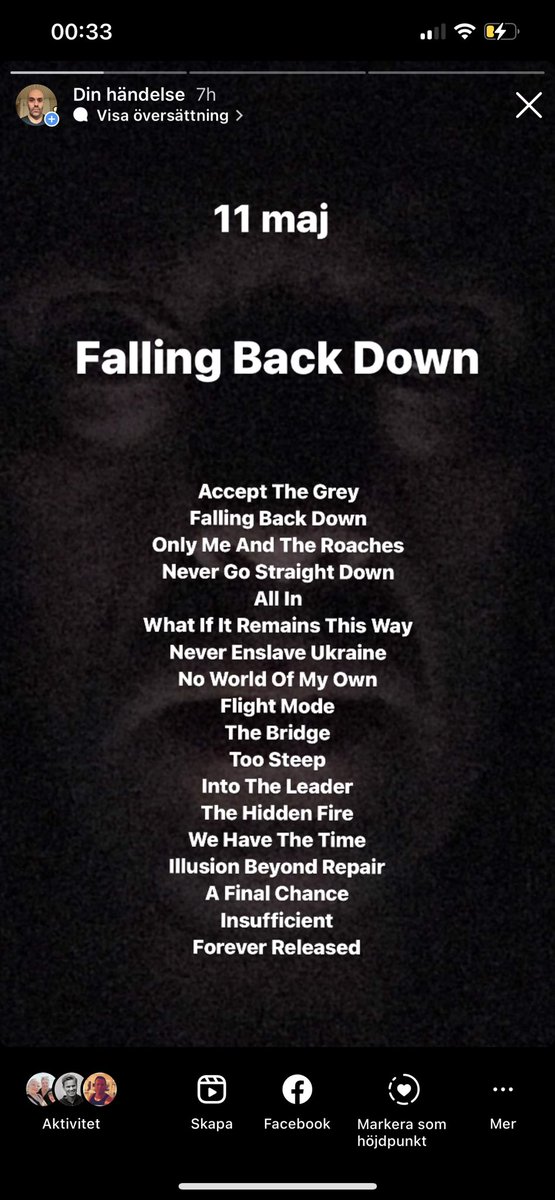 Släpper platta 11 maj. Not The New Messiah. Falling Back Down. På Spotify såklart.