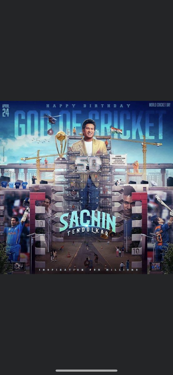 Aditya_Arun's tweet photo. God reaches Half Century 🏏 🏏 🏏 !! Happy 50th Birthday to Bhagwan @sachin_rt , the giver of joy to millions around the world !! 😊😊😊😊😊😊😊😊😊😊
तू है आसमाँ में, तेरी ये ज़मीं है, तू जो है तो सब कुछ है, ना कोई कमी है । https://t.co/iK2oK26sOK