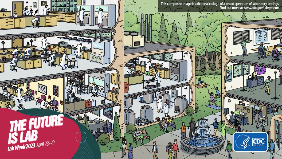 The CDC supports #LabWeek2023! 🔬🧪🥼

We celebrate #LaboratoryProfessionals who protect our future by skillfully adapting to meet today’s evolving patient care and public health challenges with resilience, innovation, and expertise.

#MLPW #Lab4Life #Labucate