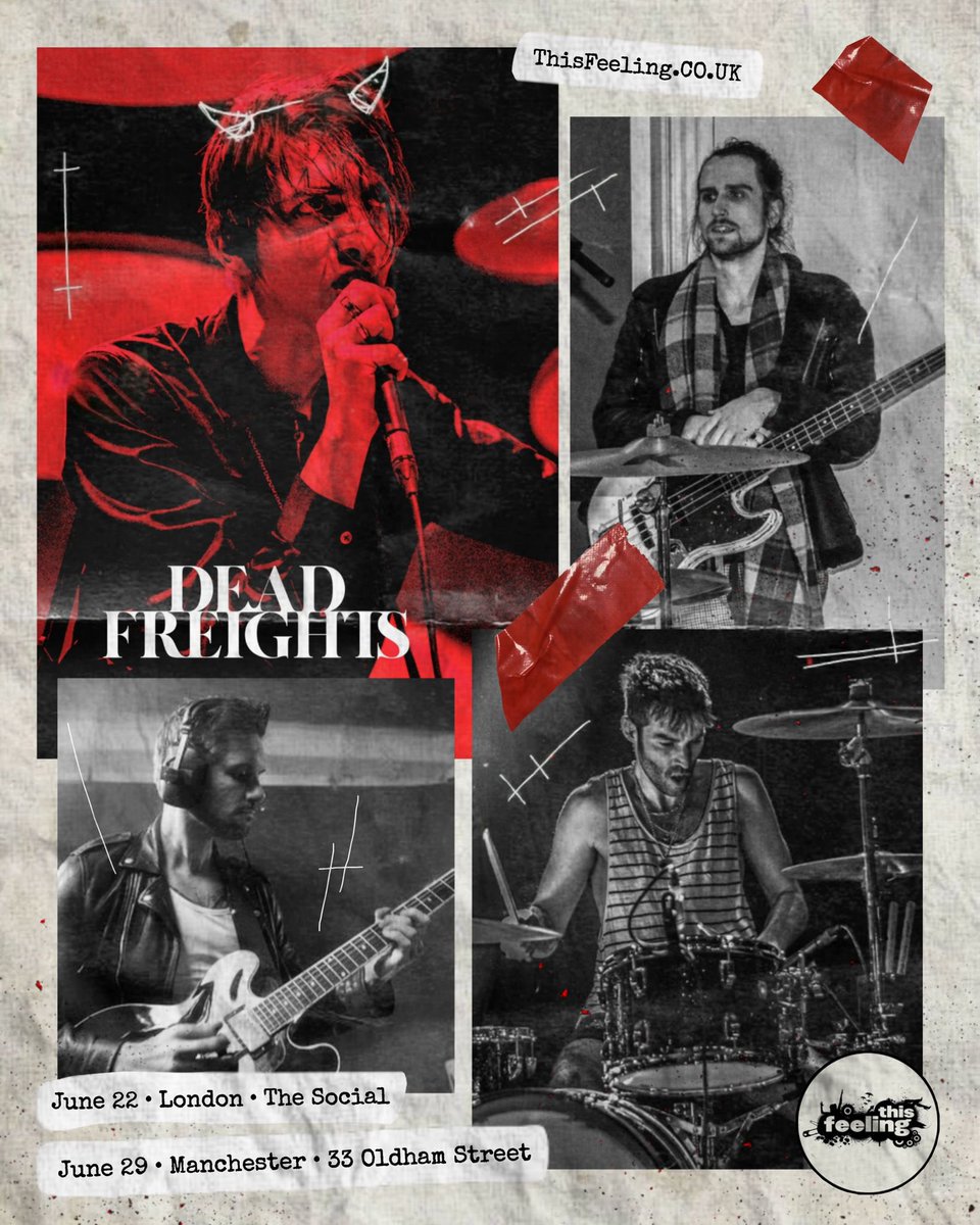 Dead Freights (@dead_freights) on Twitter photo Grab your tickets to 2 of the biggest shows we’ve ever put on. <a href="/thesocial/">The Social</a>, London & <a href="/33_oldhamstreet/">33 Oldham Street</a>, Manchester…
GET INVOLVED, JOIN THE PARTY
🚂✌️🍻
Tix : thisfeeling.co.uk/deadfreights 🖤 Grab your tickets to 2 of the biggest shows we’ve ever put on. <a href="/thesocial/">The Social</a>, London & <a href="/33_oldhamstreet/">33 Oldham Street</a>, Manchester…
GET INVOLVED, JOIN THE PARTY
🚂✌️🍻
Tix : thisfeeling.co.uk/deadfreights 🖤