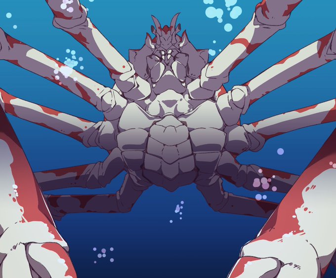 めちゃくちゃ真面目にカニを描いているんだ 