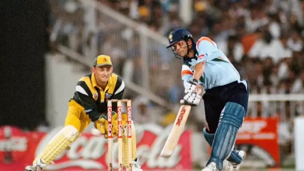 jaindeepak45's tweet photo. A man that made an whole generation aspire to be a cricketer. Happy birthday Sir Sachin Tendulkar. For me, your desert sand storm innings is my fav innings of all time. Period.
 I hope you see.
@sachin_rt 
#SachinTendulkar #SachinTurns50
#GOAT𓃵 https://t.co/z7oNcQKxmw