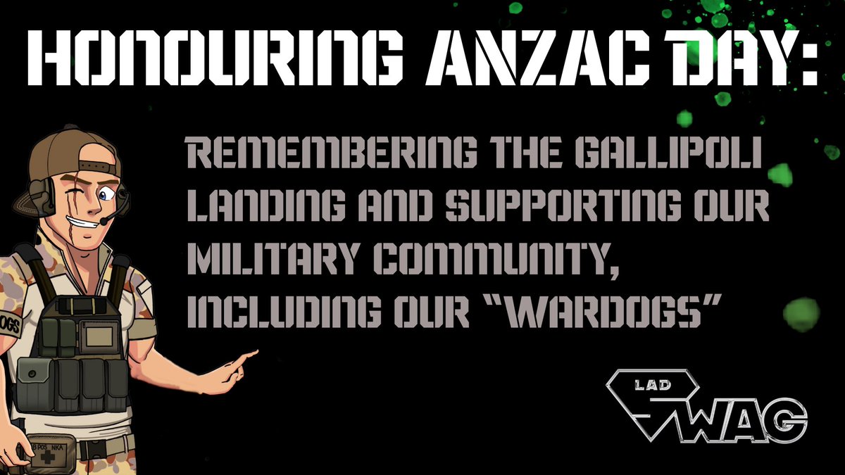 As we approach ANZAC Day, let us honour the bravery and sacrifice of the ANZAC forces who fought in Gallipoli. Join us in paying tribute to our military community and supporting our NFT brothers, the 'Wardogs' @Wardogs_NFT  #MilitaryCommunity #Wardogs #LadSwag @NFTCreativeCA