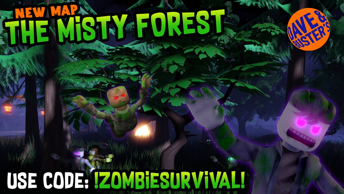 Prepping against the zombie menace is half the battle! Be sure to claim your promo code for an extra boost ✨

Use code !ZOMBIESURVIVAL! in-game. 🎒

🔗 roblox.com/daveandbusters