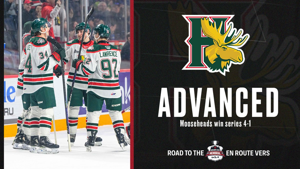 The <a href="/HFXMooseheads/">Halifax Mooseheads</a> eliminate Moncton in five games as they advance to the semi-finals of the #QPlayoffs! #RoadtoMemorialCup