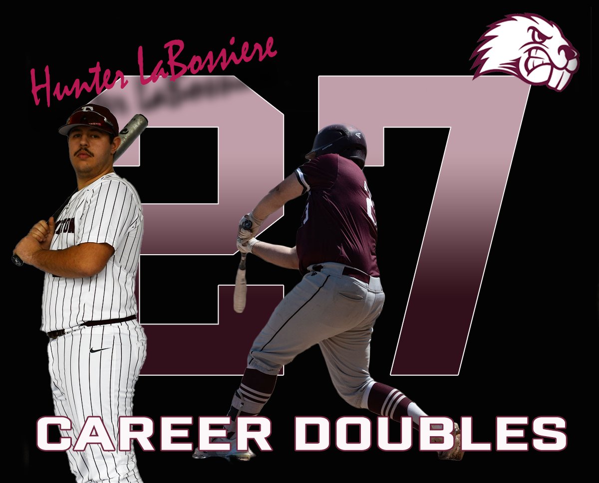 UMF Beaver Baseball (@umfbeaverball) on Twitter photo New Doubles King, <a href="/Labosss_23/">Hunter Labossiere</a> collected his 27th career double to break a 20+ year old record. #bigdog New Doubles King, <a href="/Labosss_23/">Hunter Labossiere</a> collected his 27th career double to break a 20+ year old record. #bigdog