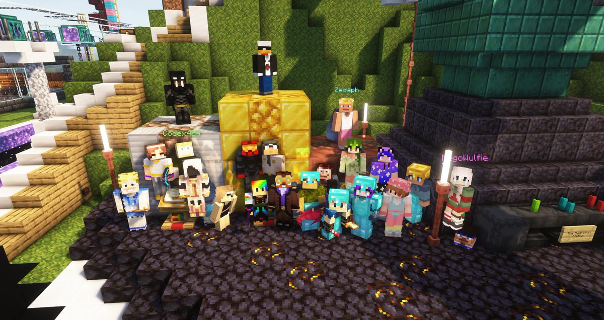 TeamZedcraft's tweet photo. What an incredibly close finale!

The Zedlympics yesterday ended with ties for 1st and 3rd places!!! 

Congratulations to 🥇Karaon for winning the tie-breaker, 🥈TheBatWalrus, and our very own 🥉@ZedaphPlays! As well as everyone else who took part and had fun! https://t.co/FKi8thE6re