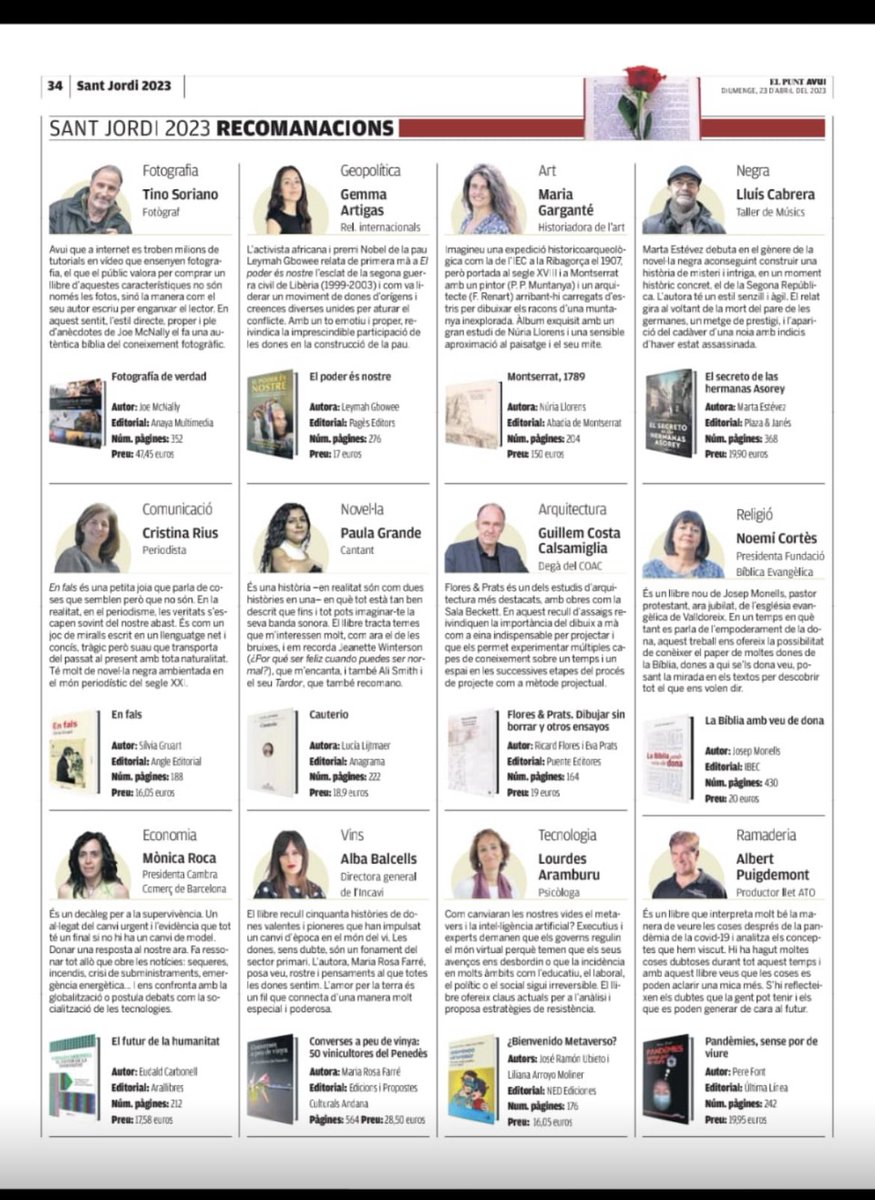 sgruart's tweet photo. ‘En fals’ treu el cap aquest Sant Jordi. Bona diada a tothom. @angleeditorial @elpuntavui #Enfals #diada23 #SantJordi23 #literatura https://t.co/CXAeewApDa