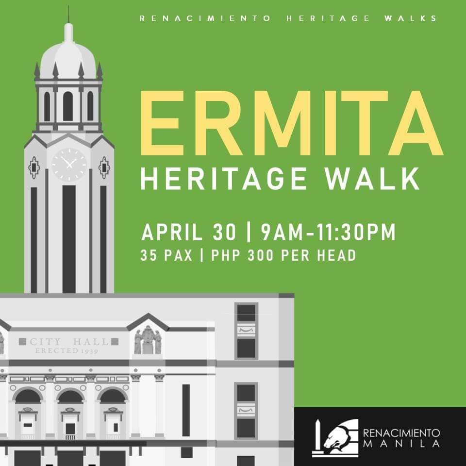 JUWANNA DISCOVER SOME PLACES IN MANILA THIS WEEKEND?

@rebirthmanila will have their QUIAPO and ERMITA Heritage Walk.

April 29 — #QUIAPO
April 30 — #ERMITA

Tara sama kayo and let's explore Manila and her Culture 😊

#HeritageWalk #ManilaEncounters #ManilaAlter #ManilaBulletin