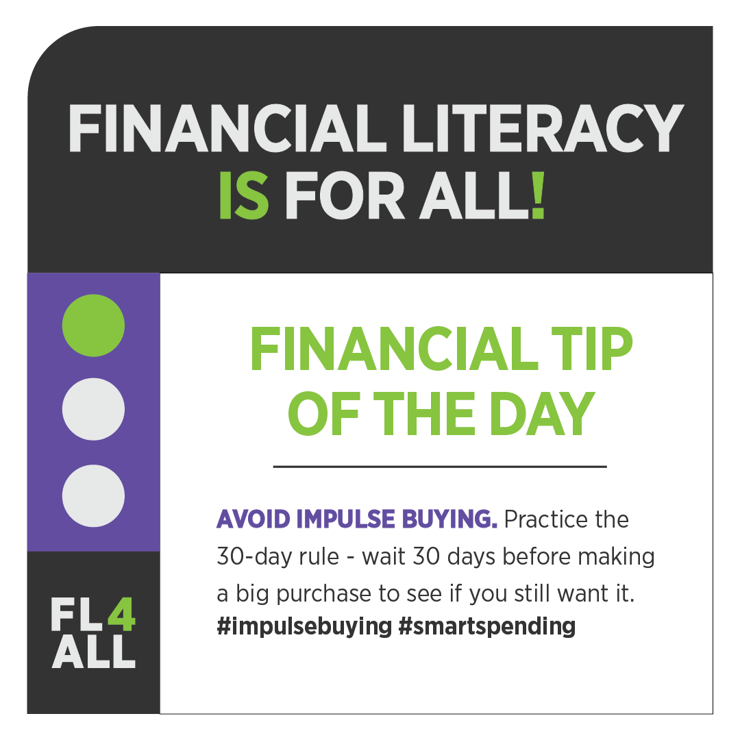FL4_ALL's tweet photo. Wondering where all your money has gone? Impulse buying could be the culprit when spending feels too at ease and constant. Want to beat impulse buying? Incorporate a budgeting or savings plan to create safe boundaries for your finances. #FL4ALL #Impulsebuying #smartspending https://t.co/CaDZPRJbxK