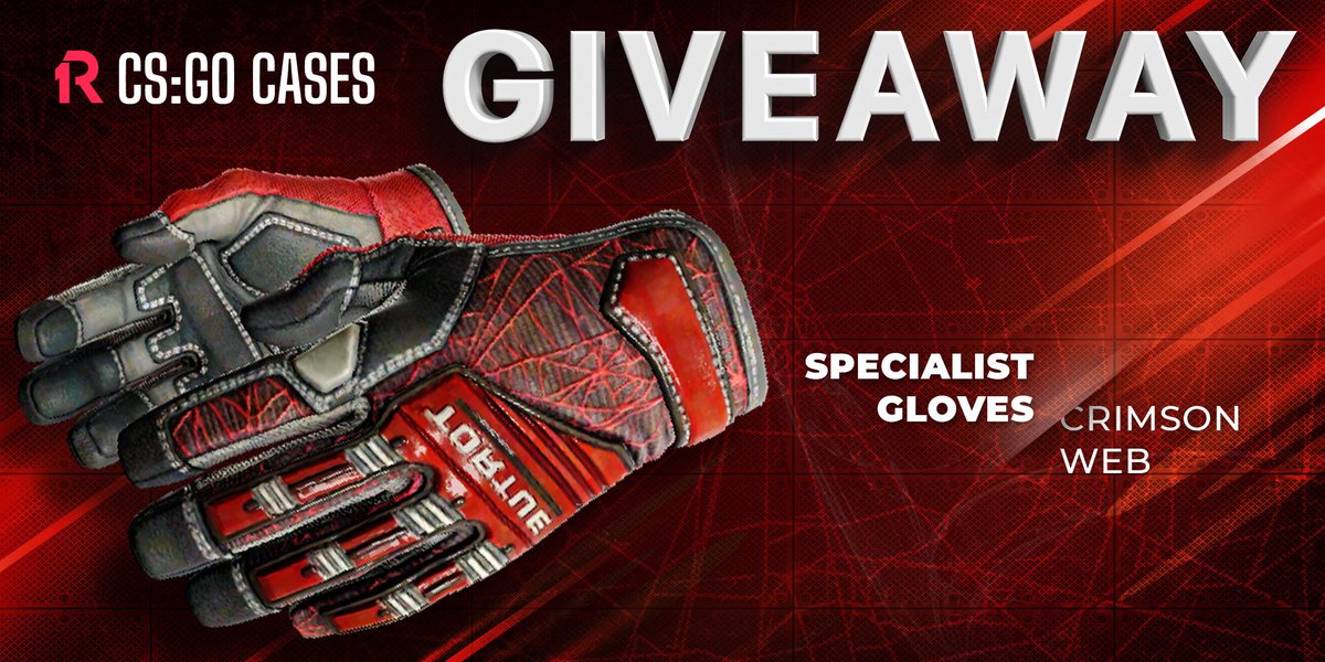 r1_skins's tweet image. It's GIVEAWAY time! 🎉

Today the prize is ★ Specialist Gloves | Crimson Web FT! ❤️🕸️

Few easy steps to join:
🚩Follow @r1_skins
🚩Tag 2 your friends
🚩Like &amp;amp; RT

The winner will be selected in 7d! ⏰
Good luck! 🍀
#csgo #csgo2 #cs2 #csgogiveaway #freeskins #csgoskins #Giveaway