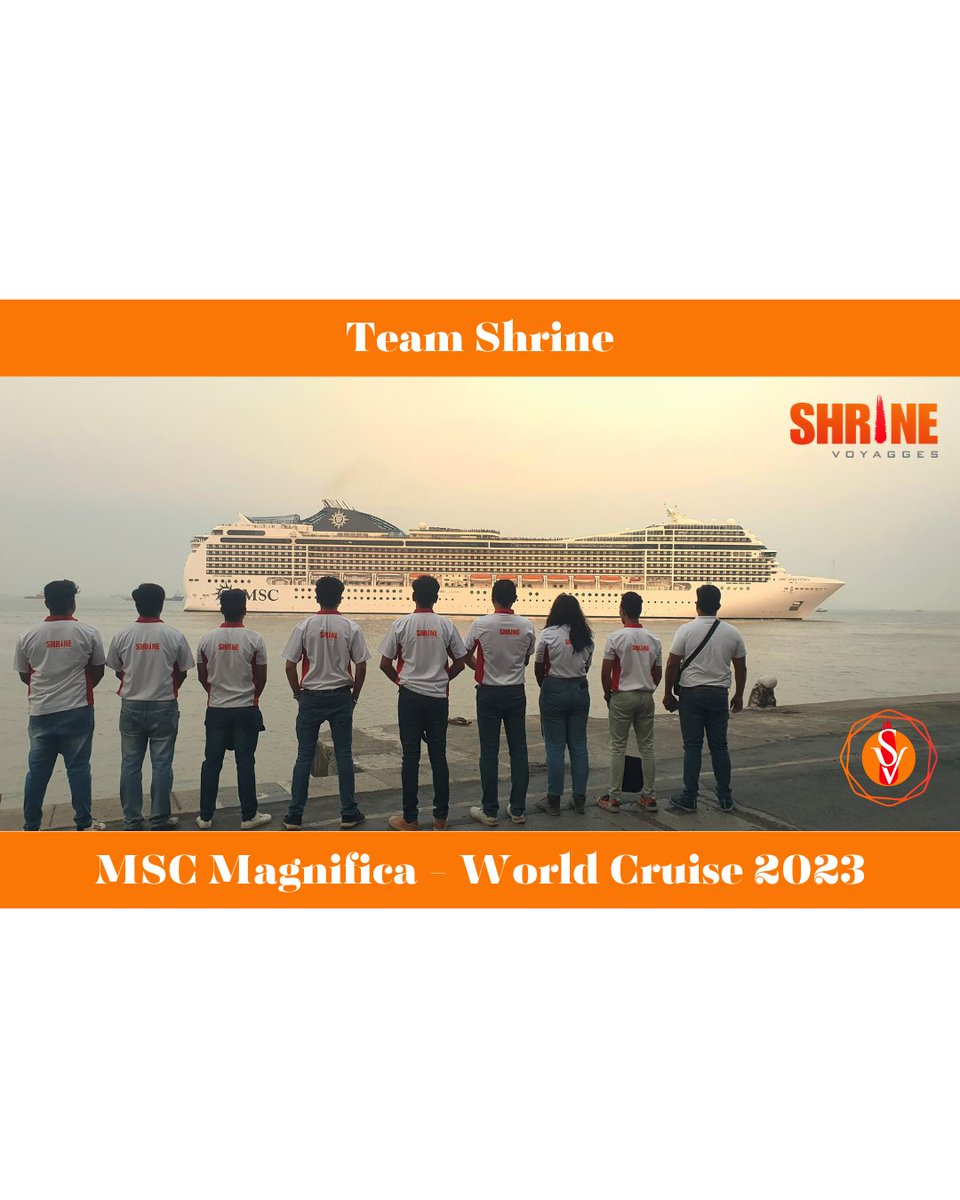 A team which we are proud of... a team which has handled this season's biggest ship operation... 3 cheers Team Shrine.. Many many more to go.

#ShrineVoyagges #TraditionOfExcellence #IncredibleIndia #ShrineMSC #MSCcruises #MSCmagnifica #CruiseWithShrine  #CruiseOperation #Mumbai