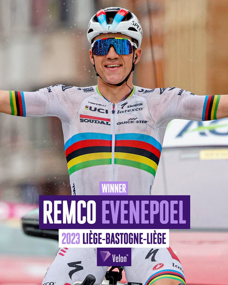 A supreme performance from Remco Evenepoel 💪

The world champion attacks on Côte de La Redoute and rides solo to victory at Liège-Bastogne-Liège for the second year in a row 🏆

📸 Cor Vos
________
🇧🇪 #LBL