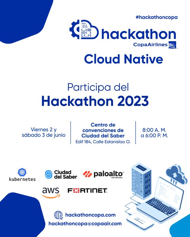 UNICyT's tweet photo. 🤩 Se acerca 4taversión del Hackathon #Copa 2023 Cloud Native. (#hackathonCopa) “Aplicaciones nativas de nube” junto a AWS, Palo Alto, Fortinet y Ciudad del Saber. Regístrate en https://t.co/SZQi1vwtNn…¡No te pierdas esta gran oportunidad! 📷 #Hackathon https://t.co/rSRy7MsKRI https://t.co/248guhUJ1q