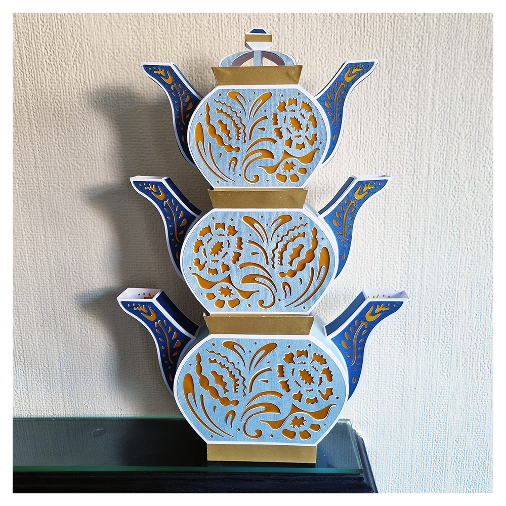 So that big pile of cut card turned into.... a layered tulip vase!  Now to make a decision as to which flowers to display in it. I have a leaning towards wisteria an perhaps hops in the centre, but what to put in the sides?? Any suggestions?
#PaperArt #L… instagr.am/p/CrYgYF5I9aw/