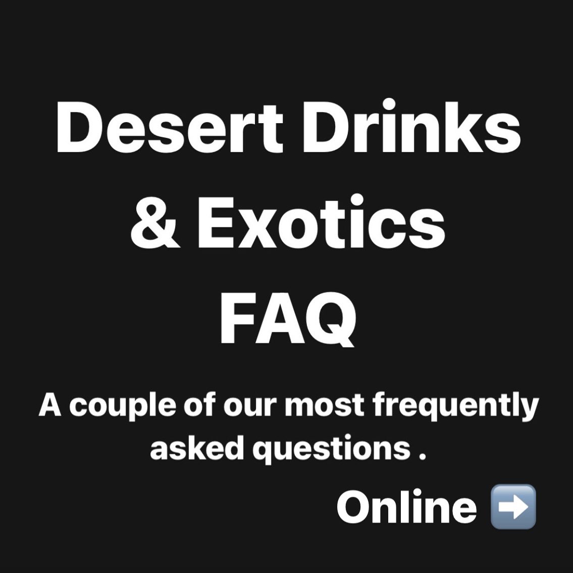 Desert Drinks & Exotics tweet media