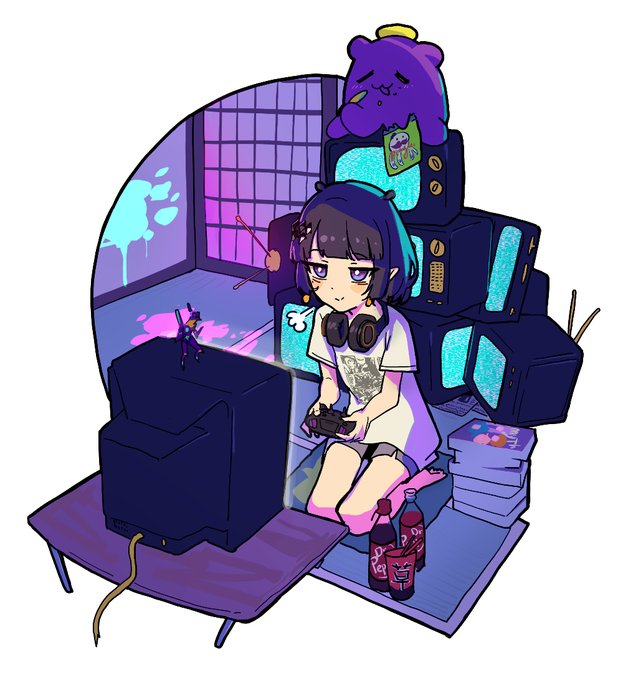 「indoors playing games」 illustration images(Latest)