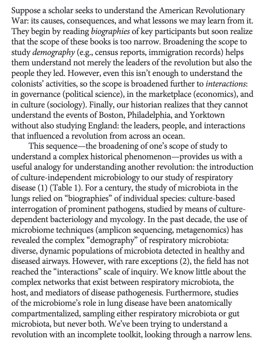 robertpdickson's tweet photo. New editorial in @ATSBlueEditor by Callie Drohan, @drphilmol, and me: "How to understand a revolution: guts, lugs, and bronchiectasis"

https://t.co/b251f5PXSK https://t.co/mv1HBqusAD