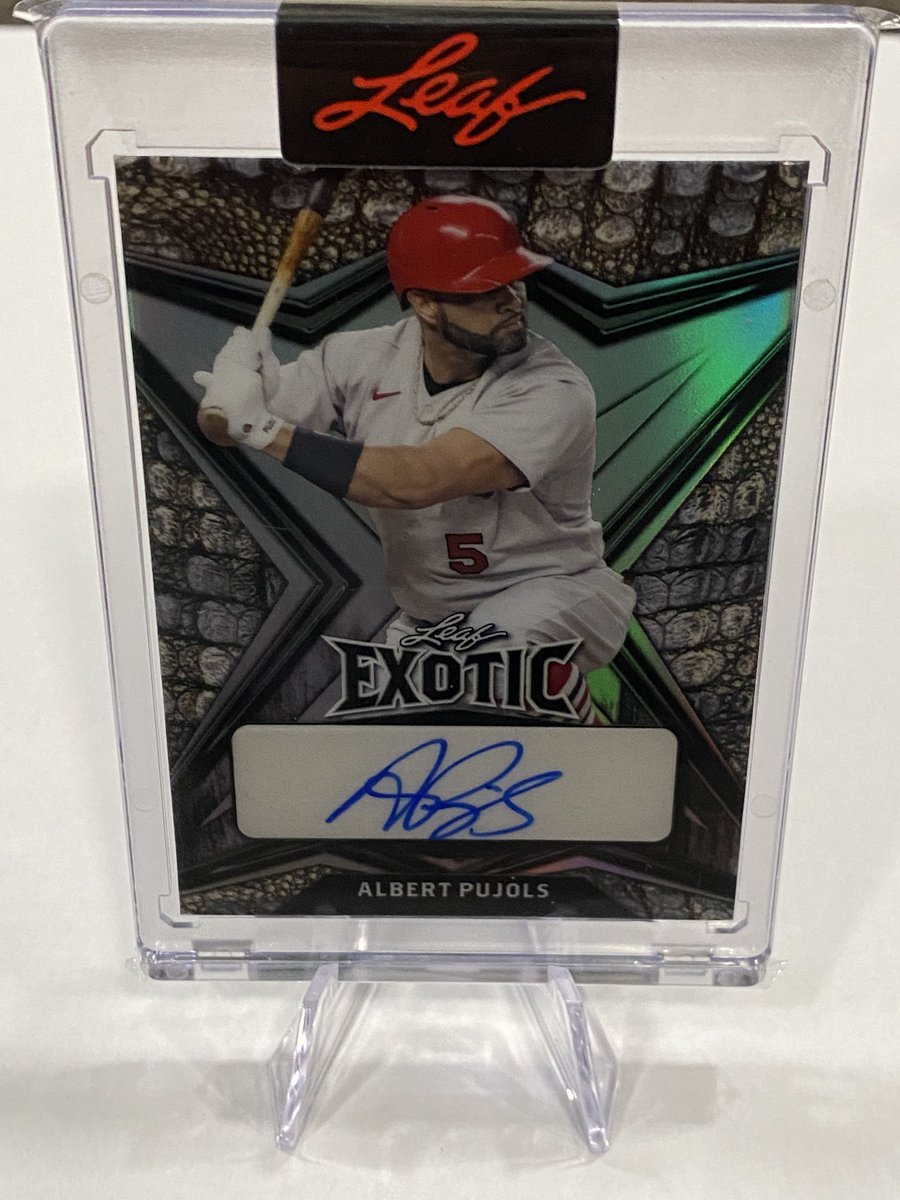 Hbazz25's tweet photo. @CardPurchaser Albert Pujols 1/1 out of Leaf Exotic 🔥 
Product hit https://t.co/uUwDOFNkka