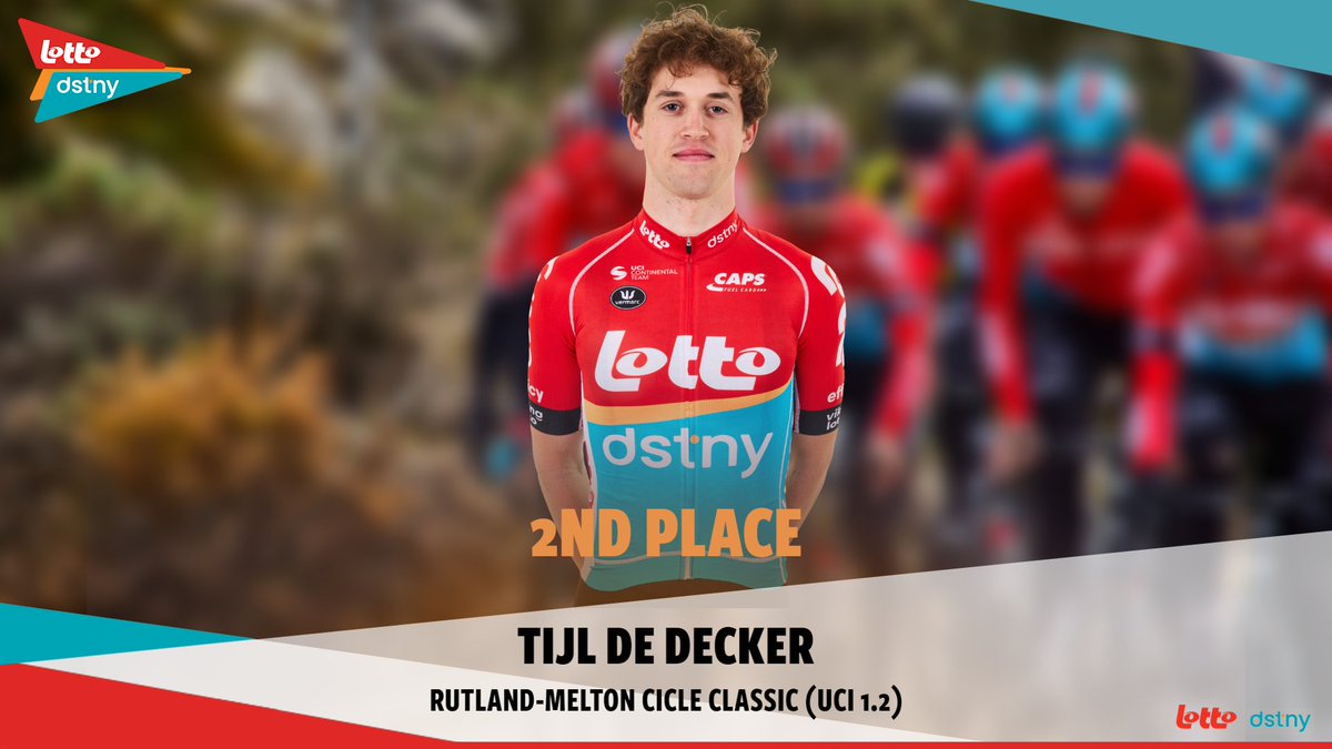 🇬🇧 #RutlandMeltonCicleClassic A close second for Lotto Dstny Development rider Tijl De Decker in a reduced bunch sprint at the end of a brutal race 🥈