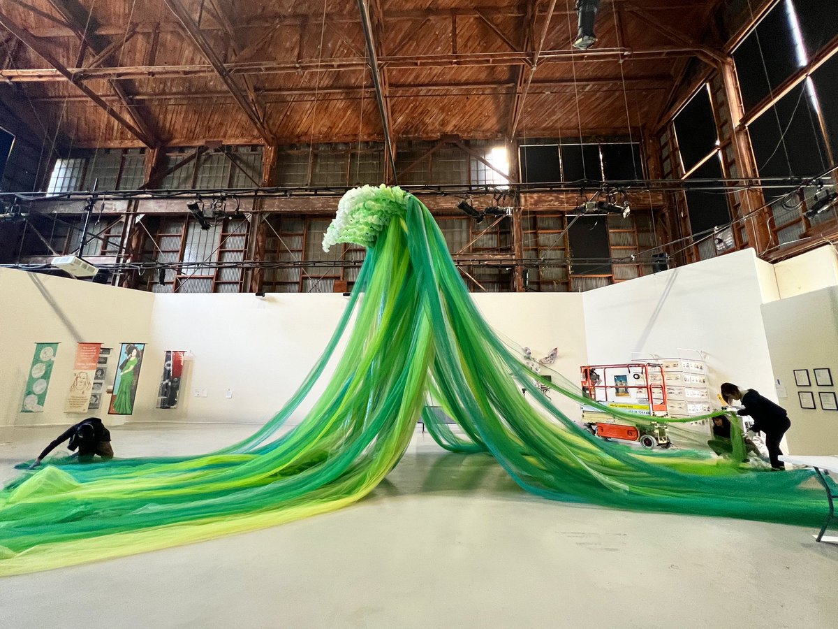 yeuqnguyen's tweet photo. Putting together something huge for a landmark exhibition “Jade Wave Rising: portraits of power” open next week April 27 at SOMArts Cultural Center #artinstallation #aapiart https://t.co/tqneBxyv5C