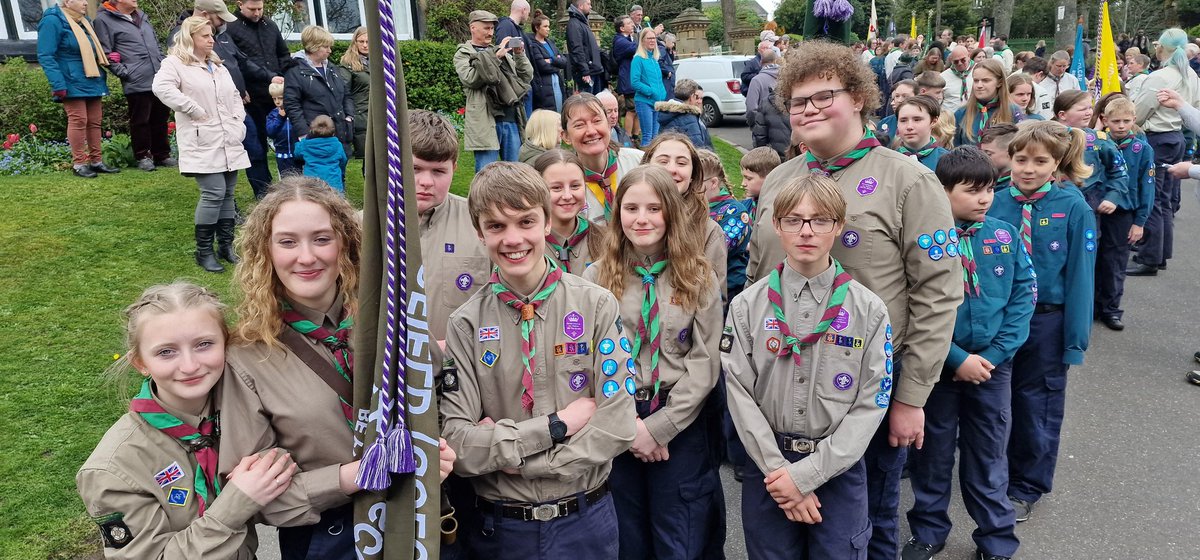 Explorers walked to the District St Georges Day parade after our St Georges Day Sleepover!