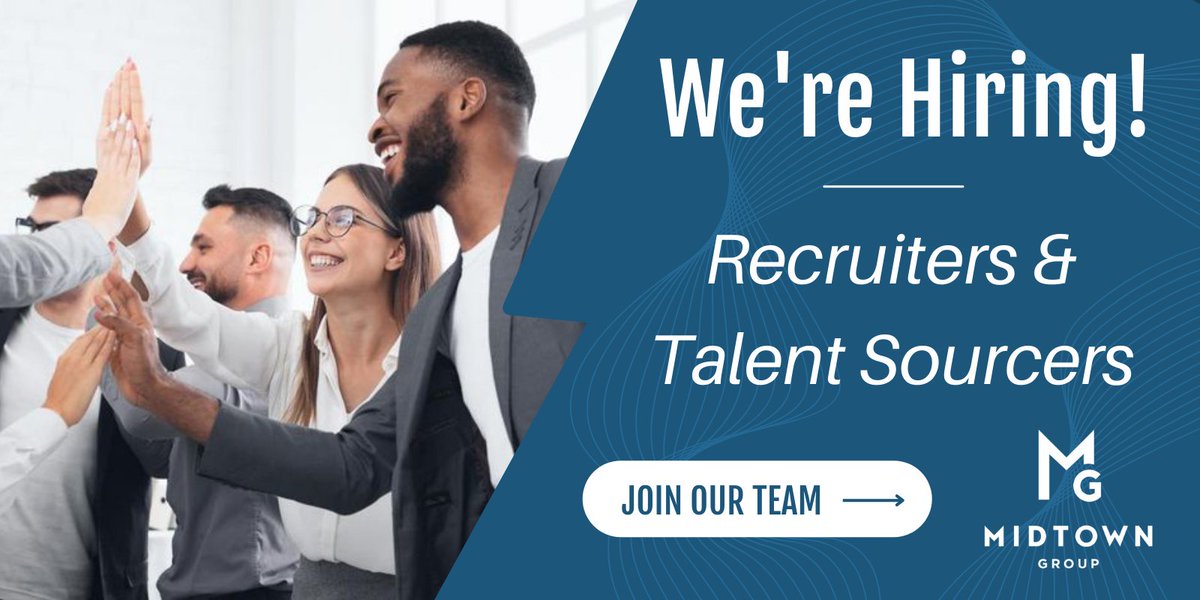 The Midtown Group is looking for Recruiters & Talent Sourcers to to join our Talent Acquisition Team!

Join our award-winning team & apply today:
zurl.co/mWua 

#themidtowngroup #lovewhatyoudo #staffingsolutions #dcjobs #recruiters #talentsourcers #workwithus #hiring