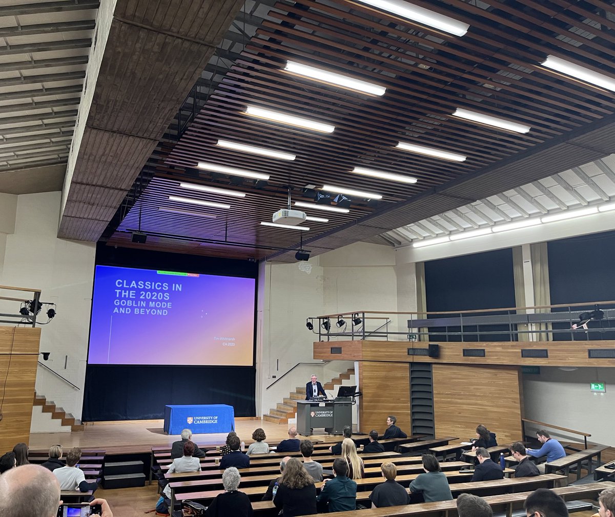 Had a great time <a href="/Classical_Assoc/">The Classical Association</a> <a href="/CA_2023/">CA2023</a> today (my first conference!) - I got to speak about Aristophanes and modern political theory with a lovely panel, consulted a VR oracle, and learned about some fascinating perspectives on Plato! #CA2023