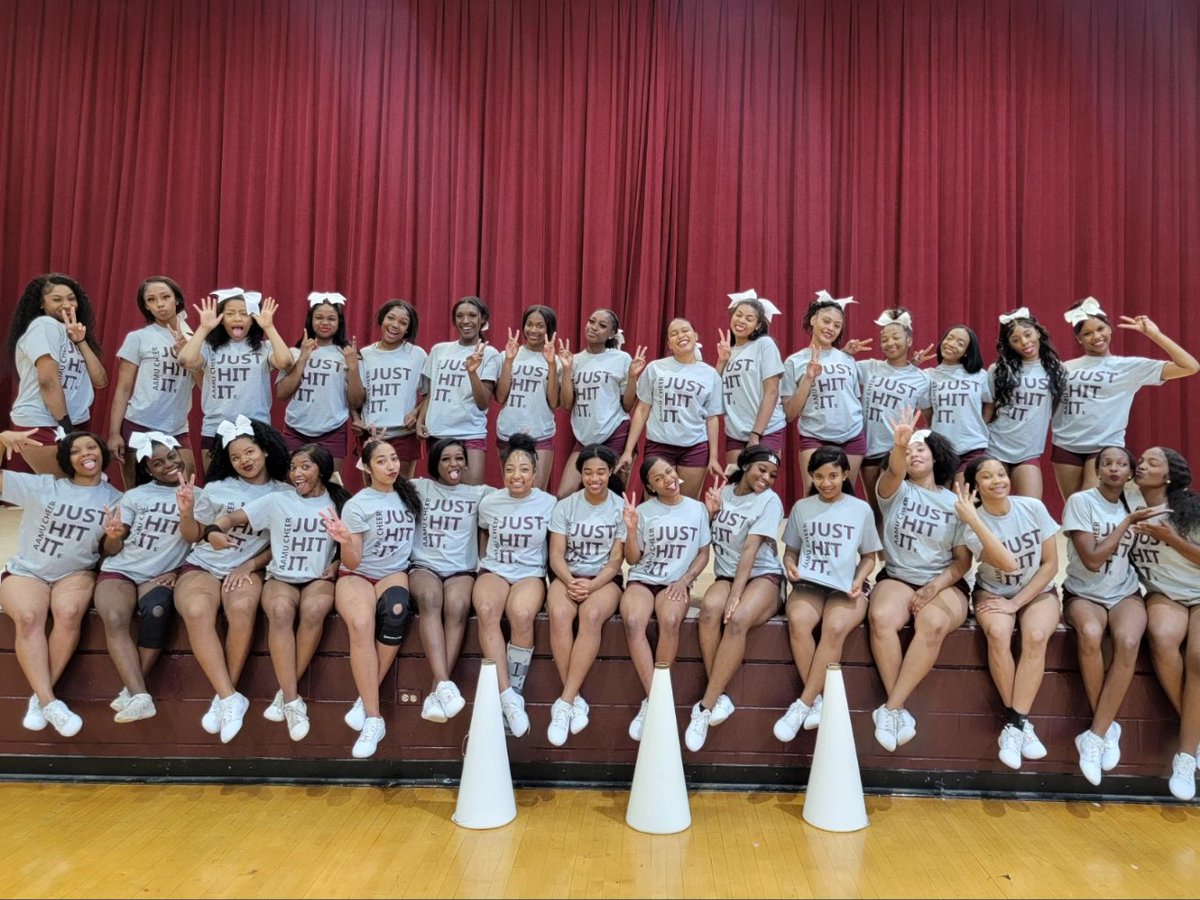 AAMUCheer's tweet photo. Congratulations to the 35 Lovely Ladies that have been 👑 , with honor, the opportunity to Cheer as a 2023-2024 AAMU Cheerleader!!!!! 💋 https://t.co/0DR0fbkS1r