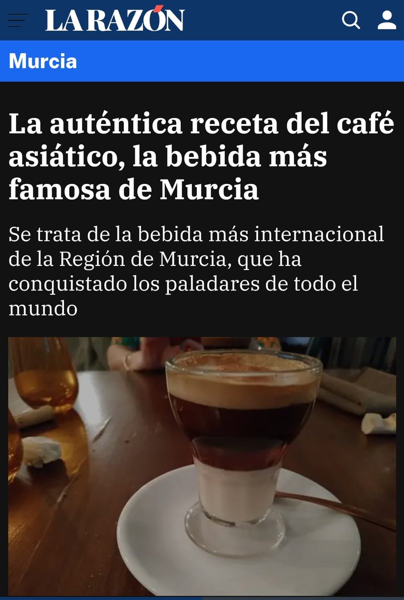 Todo es Murcia, vuelta ciclista a Murcia, CartagenaMurcia, la auténtica receta del café asiático, la bebida más famosa de Murcia