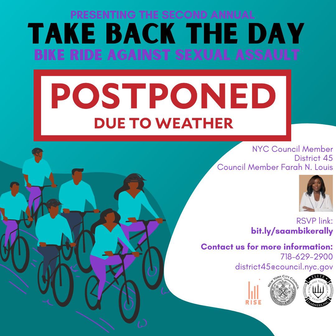 Unfortunately, due to inclement weather, we've had to postpone the event scheduled for today. But don't worry, we'll be announcing a new date later this week! Stay tuned for updates. @riseprojectnyc @Elite_Learners