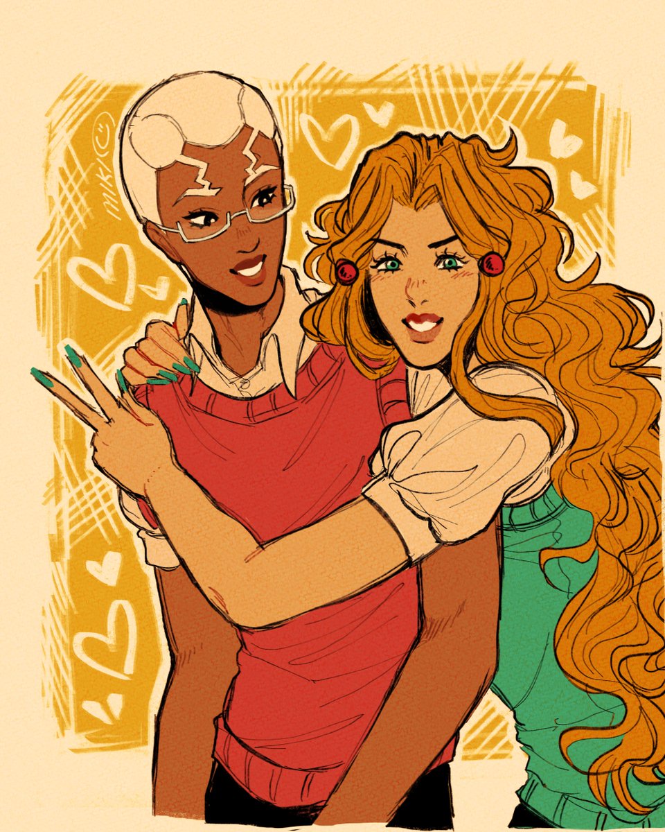 Perla's hair was already big and fluffy in the canon so I can't believe it took me this long to draw her. She is me-coded from the beginning 🫵💛
#enricopucci #perlapucci #StoneOcean #jjba #coping