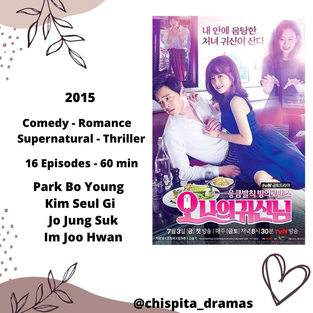 29. #OhMyGhostess

2015  #kdrama  8.5/10⭐

Protagonizado #ParkBoYoung #KimSeulGi #JoJungSuk #ImJooHwan

Se puede ver en #Netflix #Viki #WeTV #IQUIYI

16 Episodios - 60 min

Género #romcom #thriller #supernatural