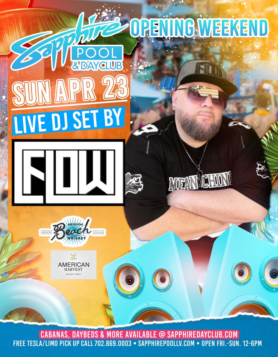 No better way to spend a Sunday than poolside with an ice cold drink surrounded by ⬆️less women vibrating to the sounds of the one and only…. @djflow_vegas 😎🔊 

#nofomo