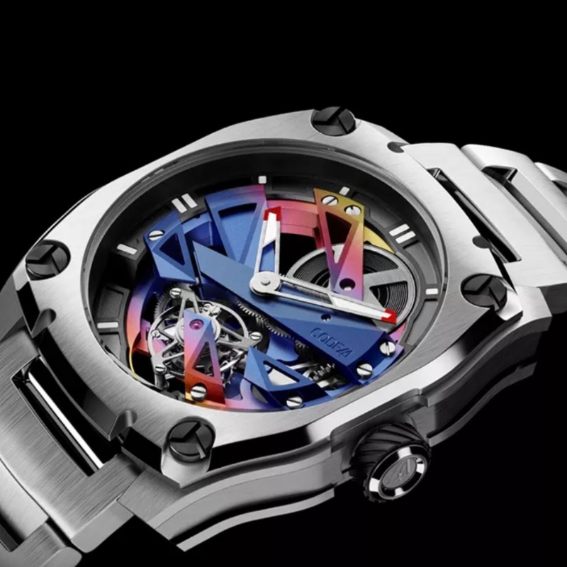 watchdossier's tweet image. CODE41 develops watches in collaboration with its clients. This year they will launch their first tourbillon “T360”. A movement developed, designed, and assembled in Switzerland, 141 components, a case in Titanium grade 5, and a power reserve of 105 hours #code41 #tourbillon
