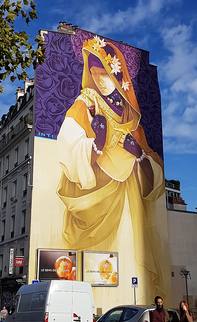 More exquisite art by Colombian @inti.artist in Paris, France... 🇨🇴🌸🌺🪷🇫🇷🙂
.
.
.
#mural #streetart #art #graffiti #urbanart #muralart #graffitiart #wallart #painting #street #ParisStreetArt #nun #urban #FranceStreetArt #murales #muralpainting #streetartist #paint #flowers