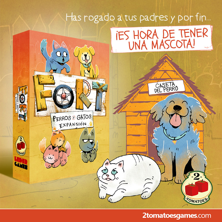 2TomatoesGms's tweet photo. ¡Buenas noticias para los amantes de Fort! La reimpresión del juego está en camino y vendrá acompañada de su expansión "Perros y gatos". 
¡Estad atentos porque pronto anunciaremos la fecha de lanzamiento para que no os lo perdáis! https://t.co/dJxp3aoD7O