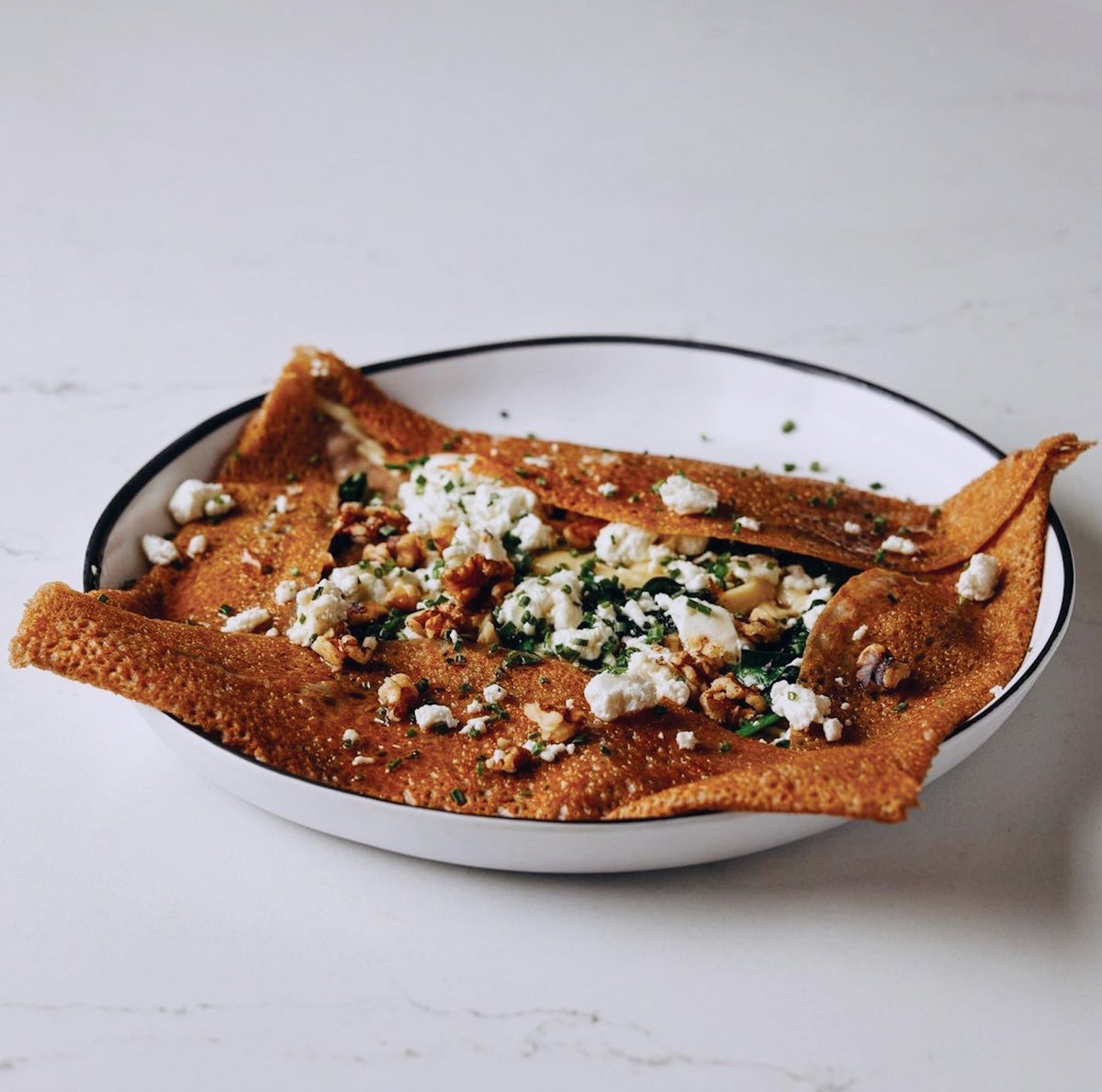 Did you know that @TheFrenchCrepes has a new menu!? Meet« Popeye » . Cooked spinach, goat cheese, emmenthal, honey and diced walnuts! 🍯🤤 @thefrenchcrepes