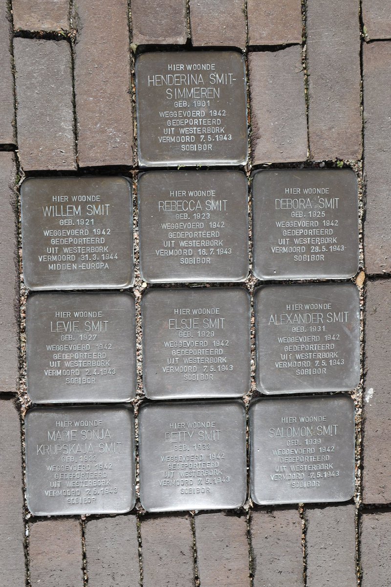 Very humbling.
Whilst walking through the shopping area of Zaandam, Holland I came across these “Stolpersteine”, or “stumbling stones”, there are now more than 70,000 such memorial blocks laid in more than 1,200 cities and towns.
bit.ly/2BGxVrg