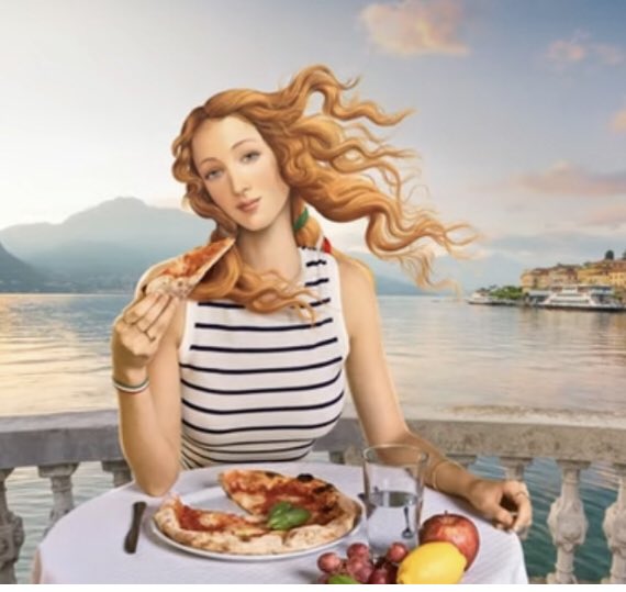 Dopo la clip della cantina girata in #Slovenia da notare che #venereitalia23 mangia la pizza bevendo acqua quando siamo il primo produttore di #vino in Europa. Esulta tutta la filiera del vino Made in Italy.