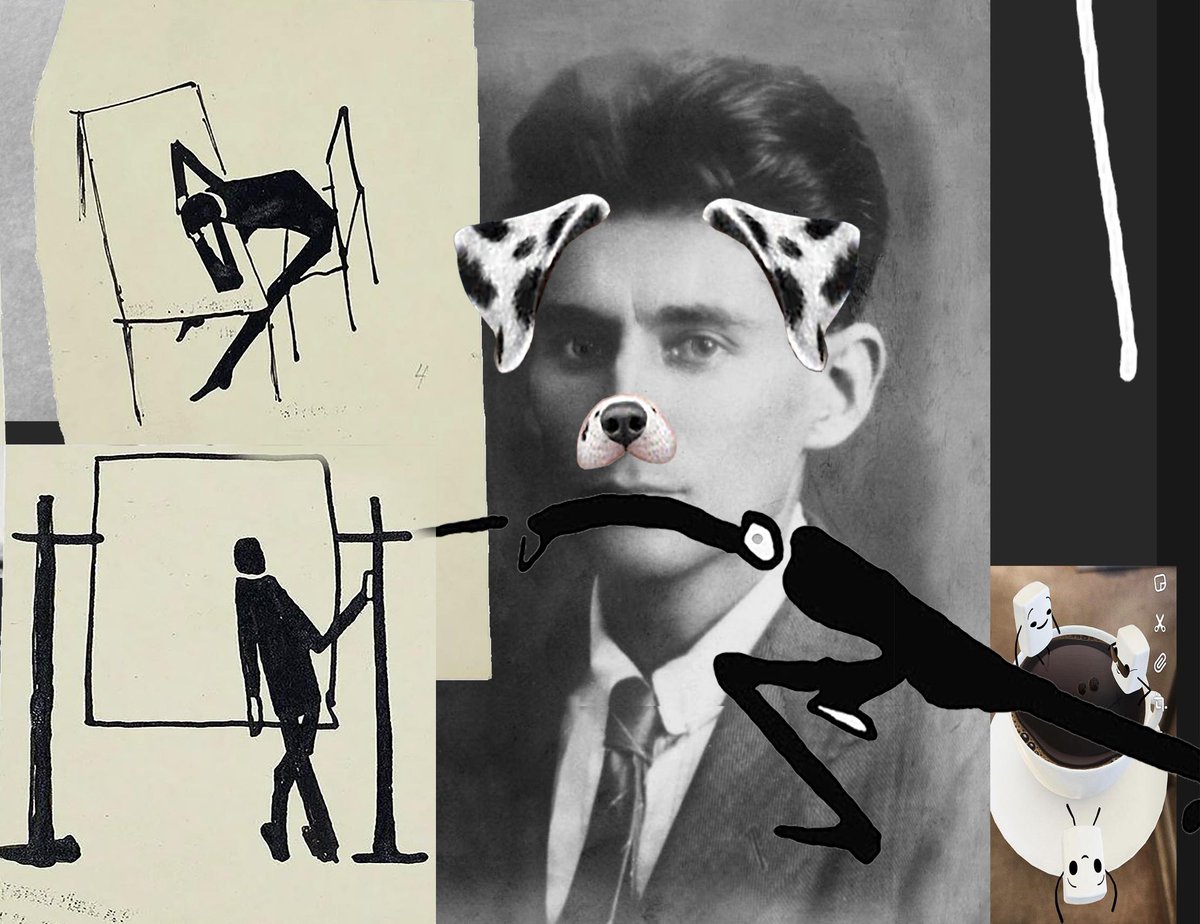 AtlasSztuki's tweet photo. W 2019 roku w sejfie odkryto rysunki Kafki. Co robi sto lat po sławnym oryginale taki #Kafka 2.0. Bawi na Instagramie, wrzuca do Tik Toka? Ile takie coś może być warte za 100 lat? Nie lekceważ #wizja korzyści z przechowywania w #Media błahych skrawków. Milion £ za rękopis Procesu https://t.co/31GAq9P4PP