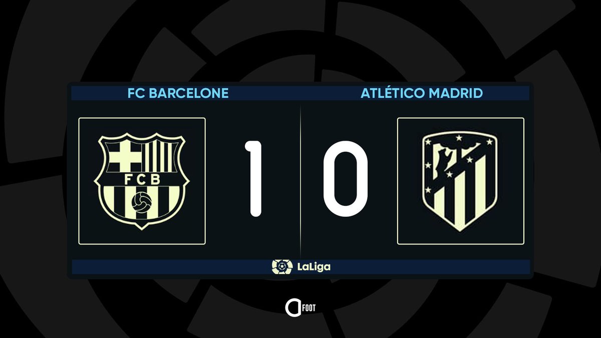 ⏱️ TERMINÉ !

BARCELONE  1-0  ATLÉTICO

Victoire du Barça grâce à un but de Ferran Torres. 💙❤️
