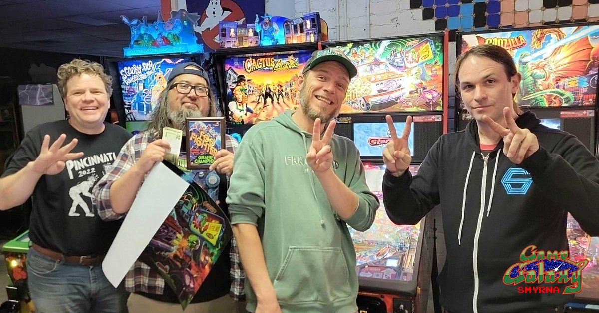 Congrats to the winner of Game Galaxy's Foo Fighters Launch Party Tournament!
1st- Justin Fitzgerald
2nd - Caleb Dirks
2nd - Jason Wilson TN
4th - Brian Oliver
...
#sternarmy #sternpinball #pinballtournament #tennesseepinball