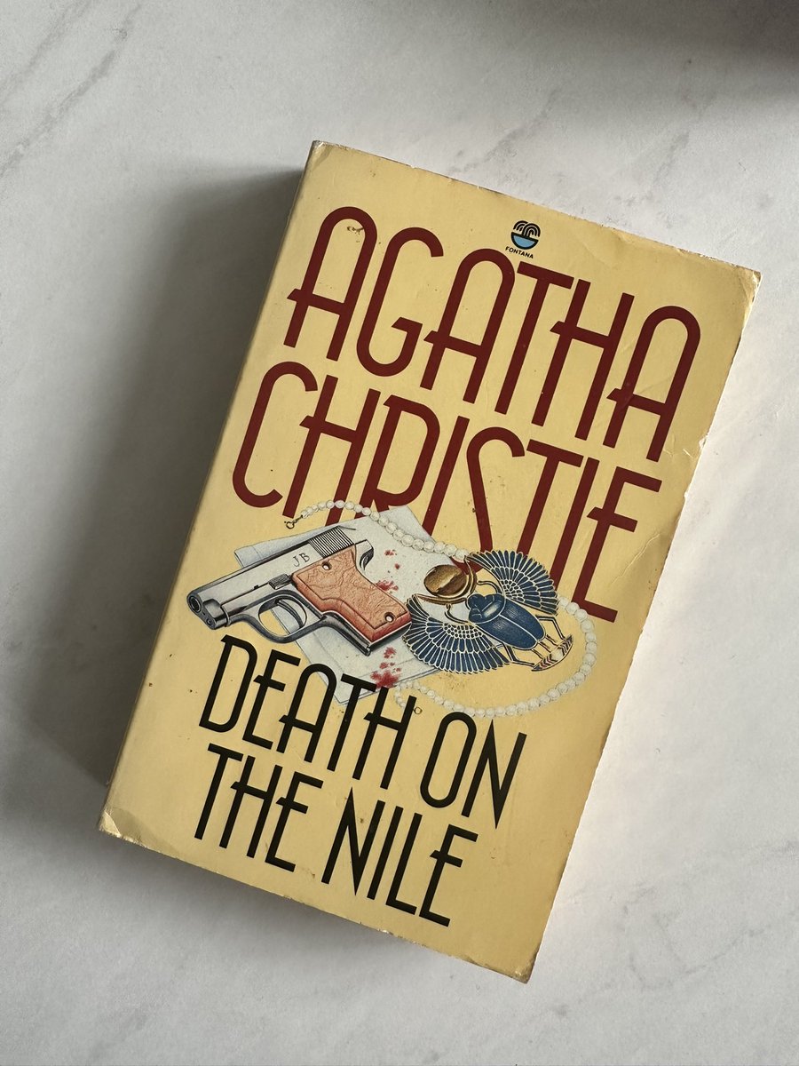 What is everyone reading for #WorldBookNight 

My #ReadingHour will be spent revisiting this old favourite from @agathachristie 

Extra special because this copy belonged to my Great Grandmother.

#DeathontheNile #AgathaChristie