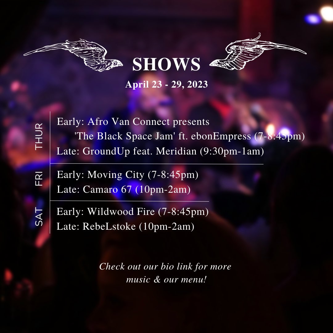 Your music for the week of April 23-29! See you down here! 

Our music program is generously supported by Creative BC (<a href="/creativebcs/">Creative BC</a>) and the Province of British Columbia. Huge thank you! ⁠

#yvrmusic #vancouvermusic <a href="/CBCVancouver/">CBC Vancouver</a>