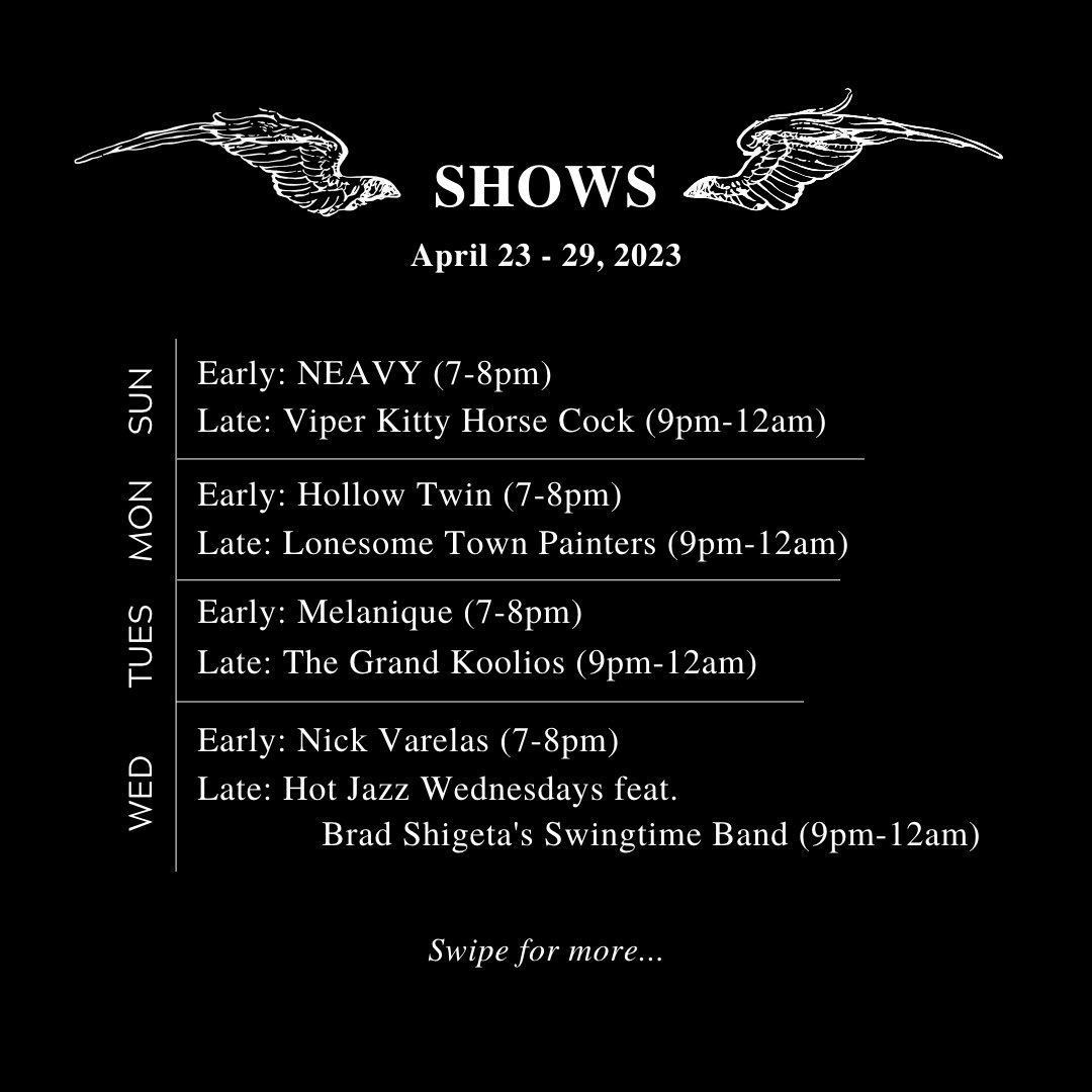 guiltandcompany's tweet photo. Your music for the week of April 23-29! See you down here! 

Our music program is generously supported by Creative BC (@creativebcs) and the Province of British Columbia. Huge thank you! ⁠

#yvrmusic #vancouvermusic @CBCVancouver https://t.co/YfVsvi48K4