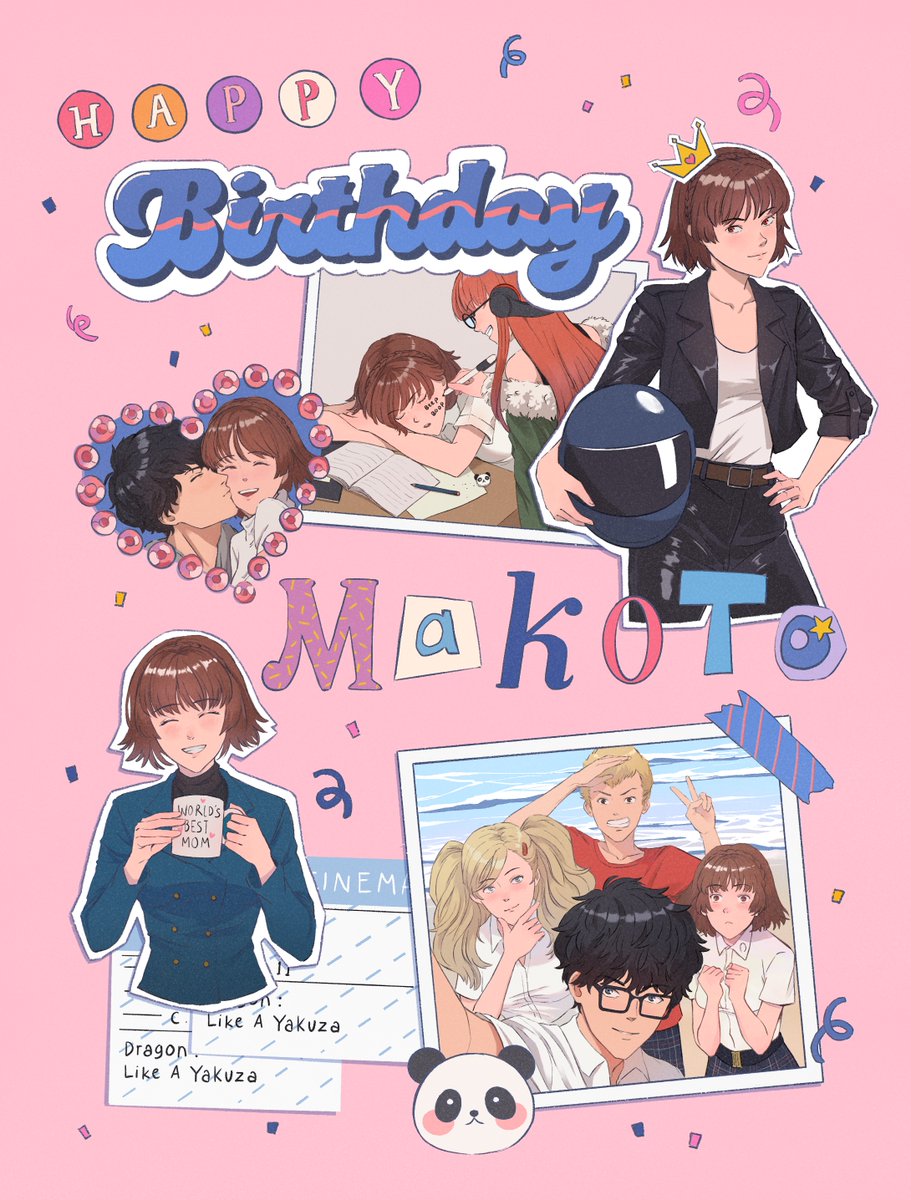 A scrapbook page for birthday gurlll *:･ﾟ✧

#HappyBirthday #MakotoNiijima #Persona5 #shumako