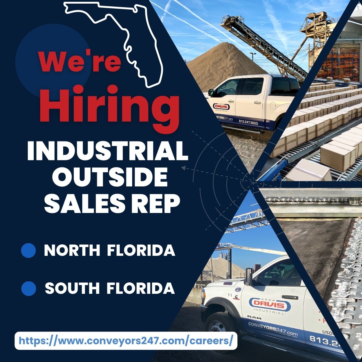 Outside Sales Rep for:
-  North Florida
-  South Florida
Apply at:
conveyors247.com/careers
OR
INDEED
North FL: loom.ly/XoVuSNA
South FL: loom.ly/cj2uLZ8
#NowHiring #JobPosting #OutsideSales #SalesSuperHeroes #SalesGoals #SalesHunter #RoadWarrior #Bilingual