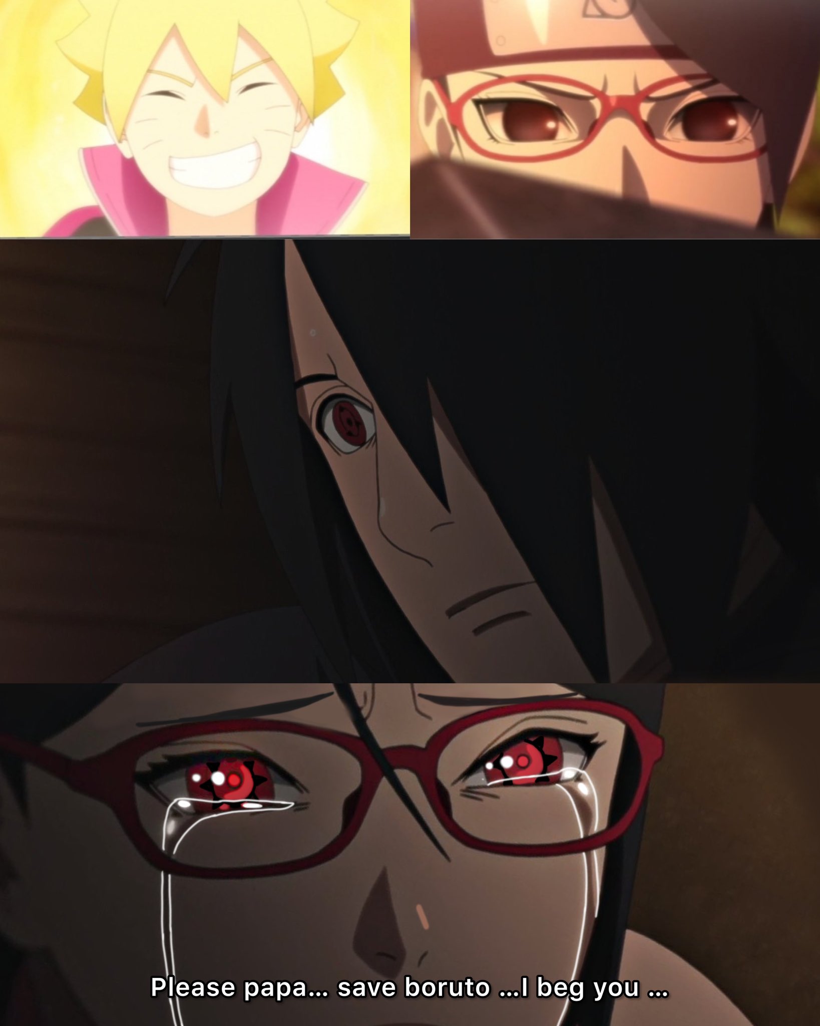 Naruto Pasa El Día Junto A Boruto Y Promete Protegerlo, Sarada Y Boruto  Juntan Sus Rostros [60FPS] 